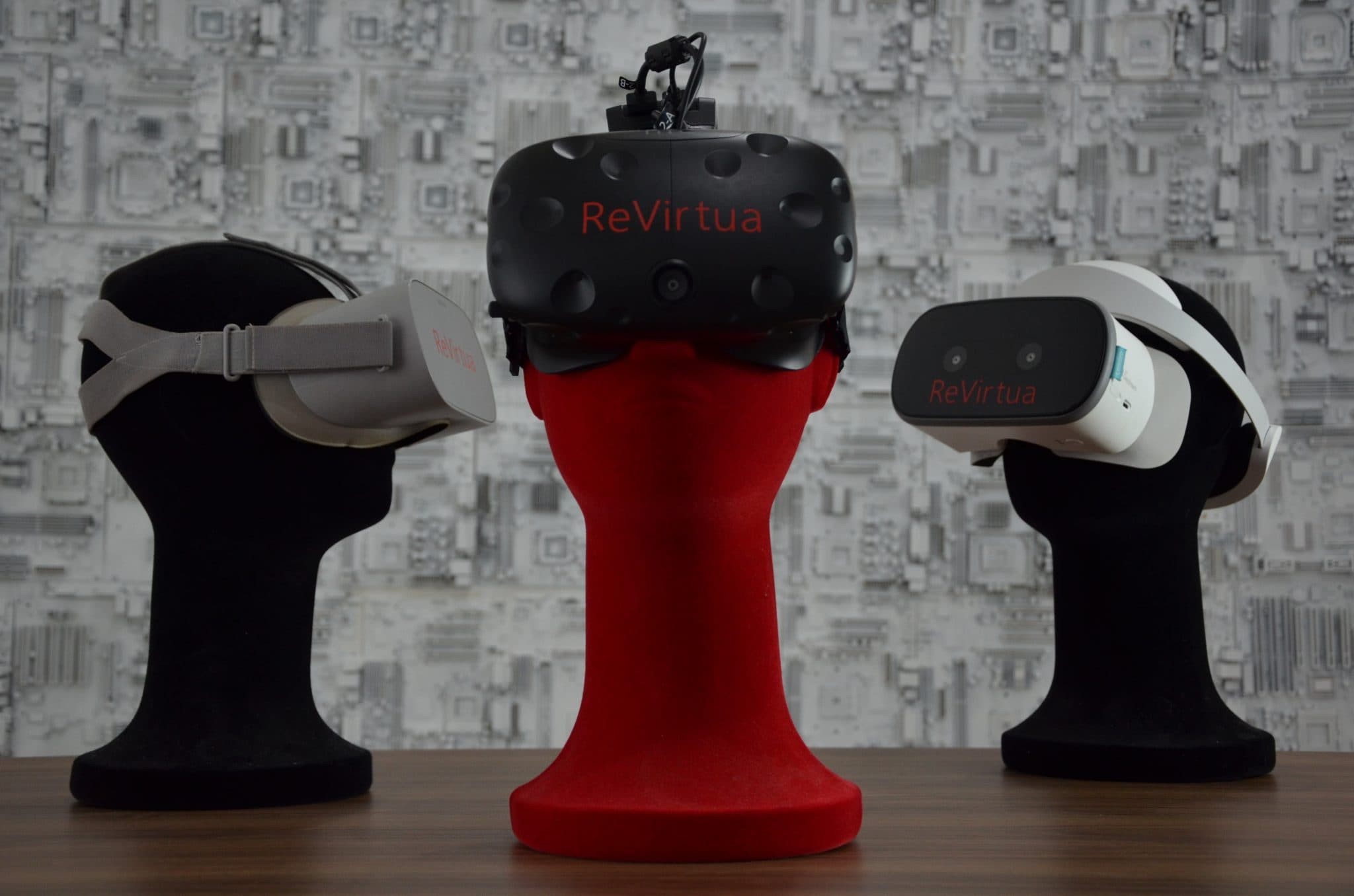 Employee wearing a virtual reality headset during corporate training